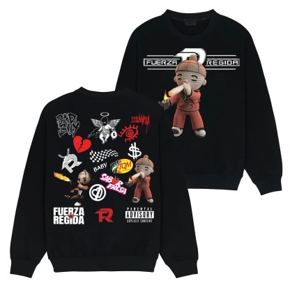 Fuerza Regida Vintage Album Graphic T-Shirt Hoodie – Y2K Streetwear Style
