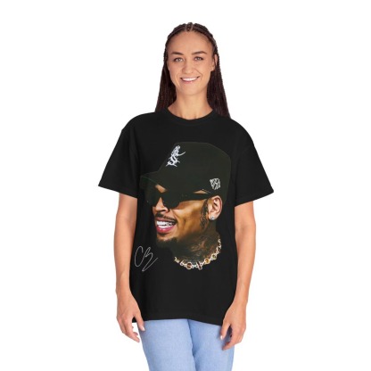 CHRIS BROWN 3 Round Neck Short Sleeve T-shirt