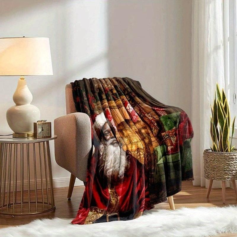 Black Santa Claus Blanket
