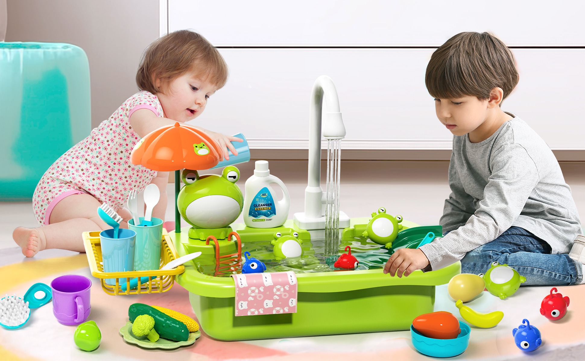 Electric Frog Bath Toy – Automatic Floating Water Spray Fountain for Toddlers, Fun Baby Bathtub Toy