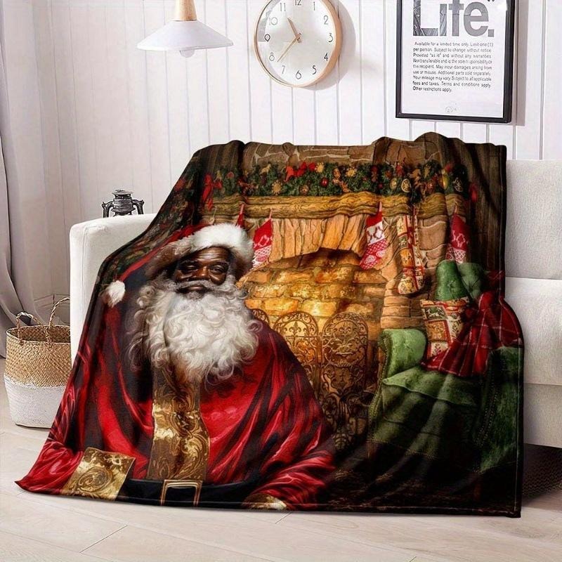 Black Santa Claus Blanket