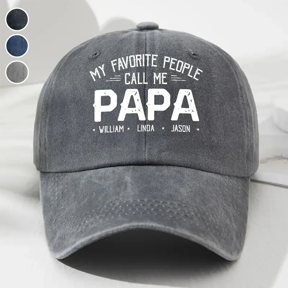 Personalized Custom Vintage Washed Denim Cap