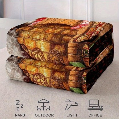 Black Santa Claus Blanket