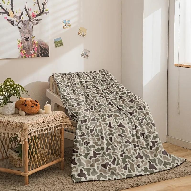 Soft Camouflage Flannel Blanket