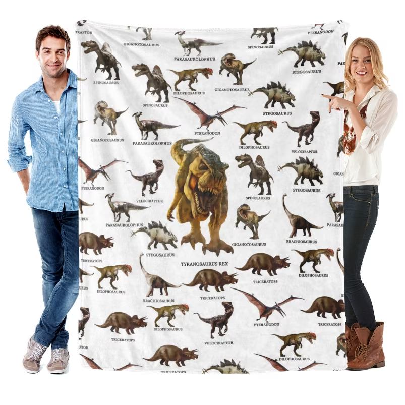 Dinosaur Print Cozy Blanket
