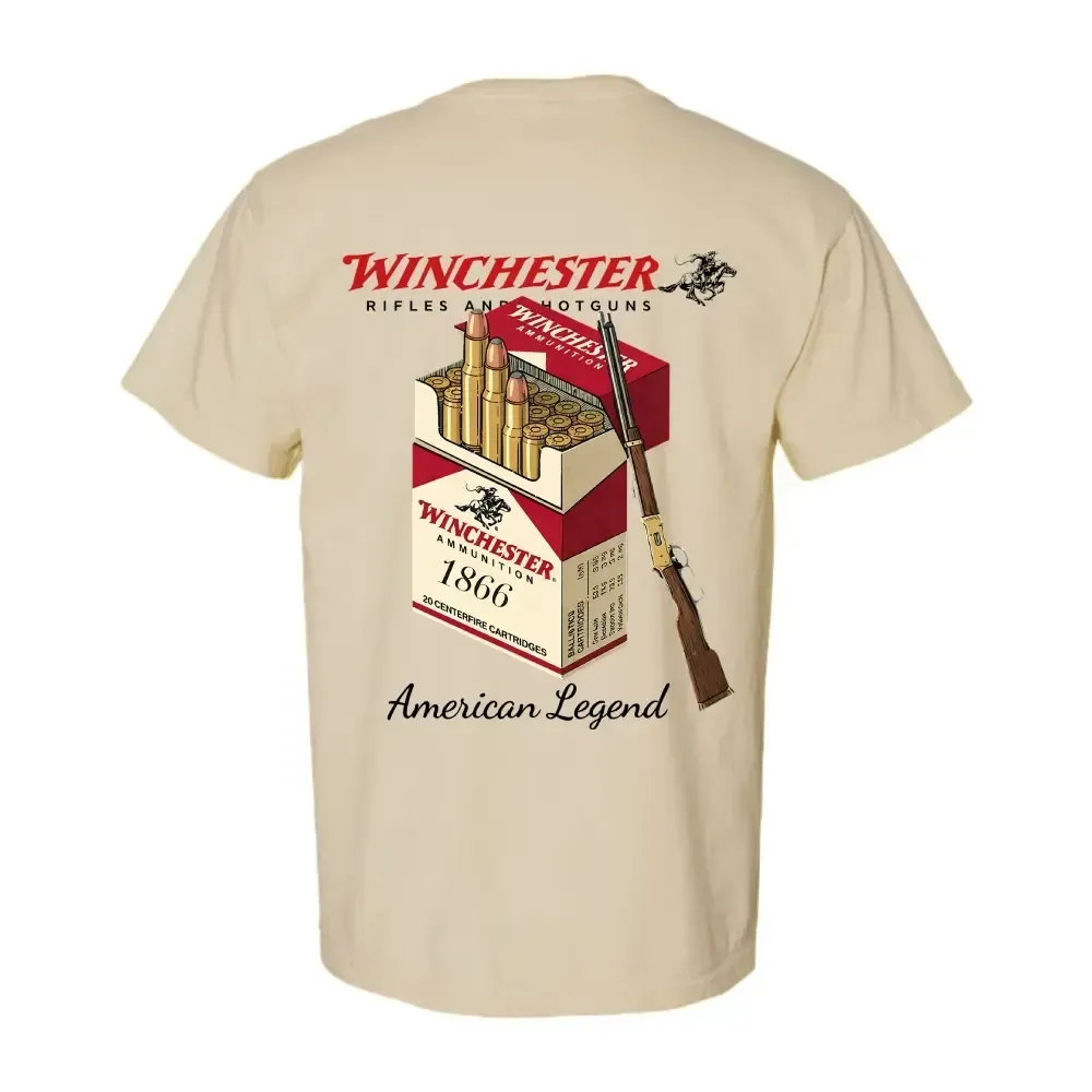 Winchester 1866 Vintage Graphic T-Shirt – Western Hunting Style Cotton Tee