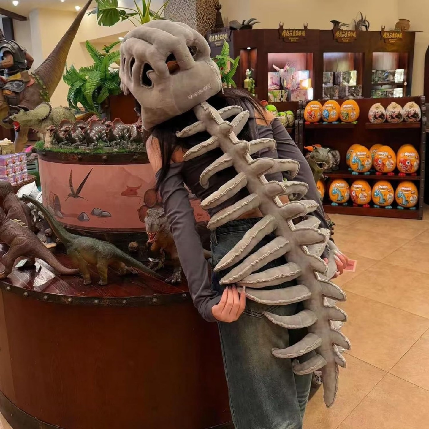 Wearable Dinosaur Skeleton Plush