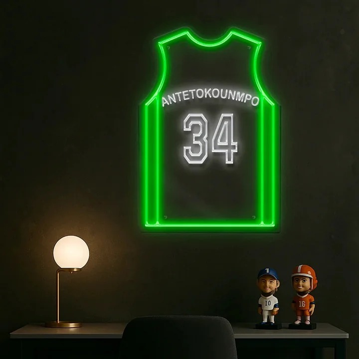 Customized Football/Soccer/Baseball/Basketball Jersey LED Neon Lights