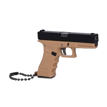 Mini Metal Pistol Keychain with Movable Parts