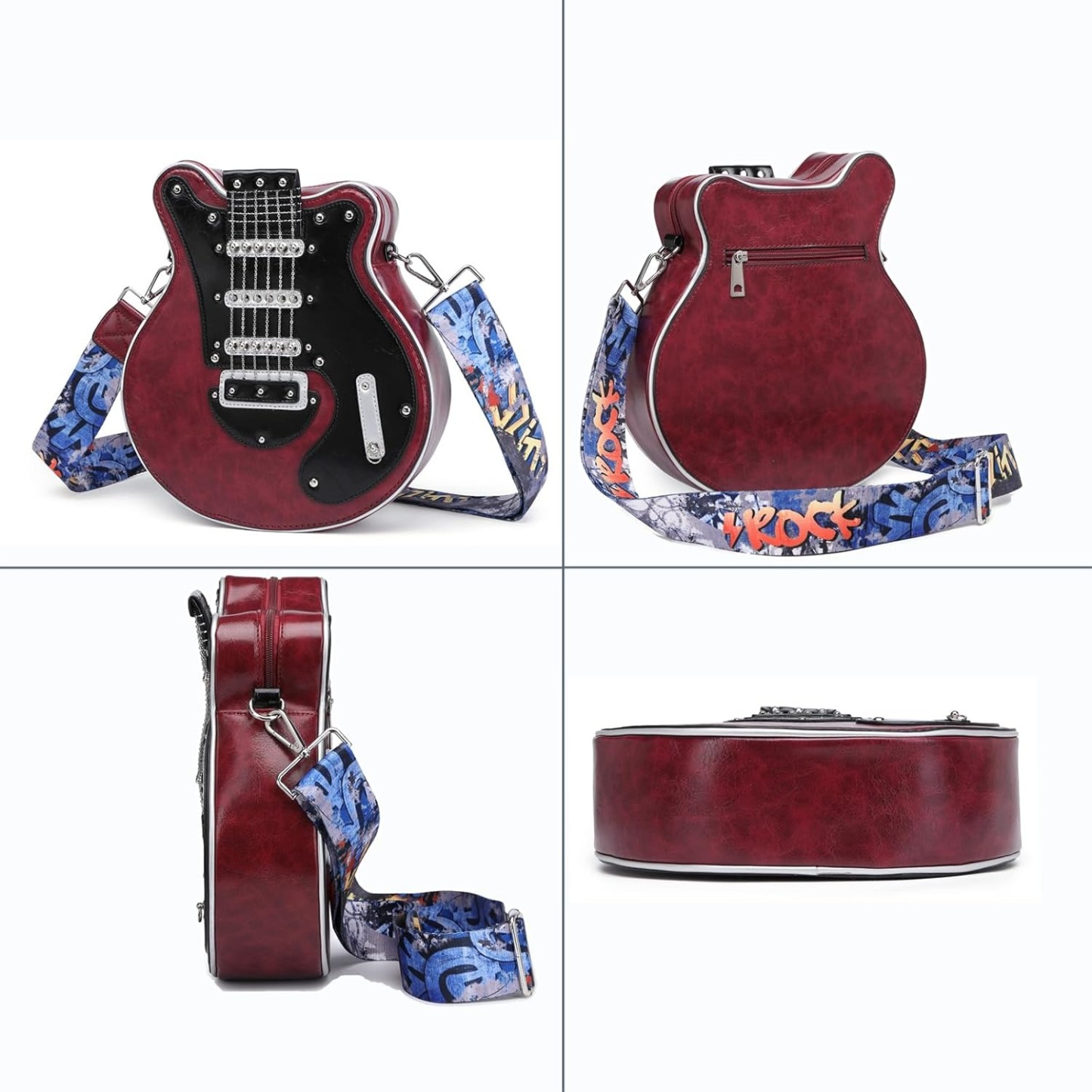 Guitar Crossbody Bag – Trendy Mini Shoulder Purse for Music Lovers