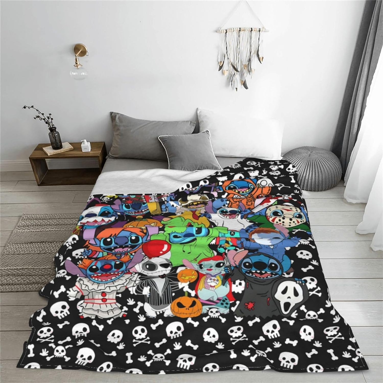 Halloween Cartoon Flannel Blanket