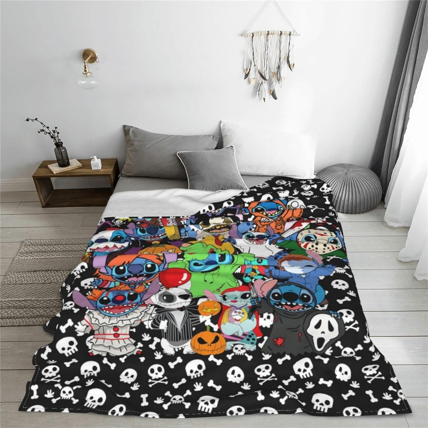 Halloween Cartoon Flannel Blanket