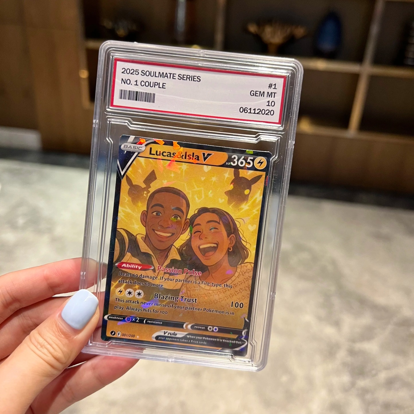 Custom Anime PokeLove 8 Types V Card For Couples