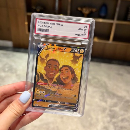 Custom Anime PokeLove 8 Types V Card For Couples