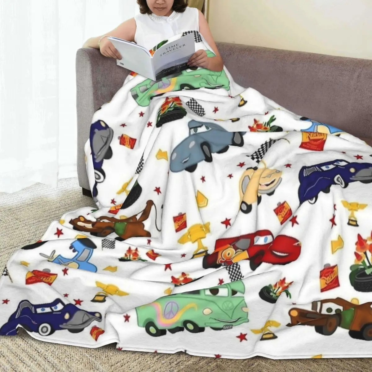 Cartoon Car Pattern Blanket