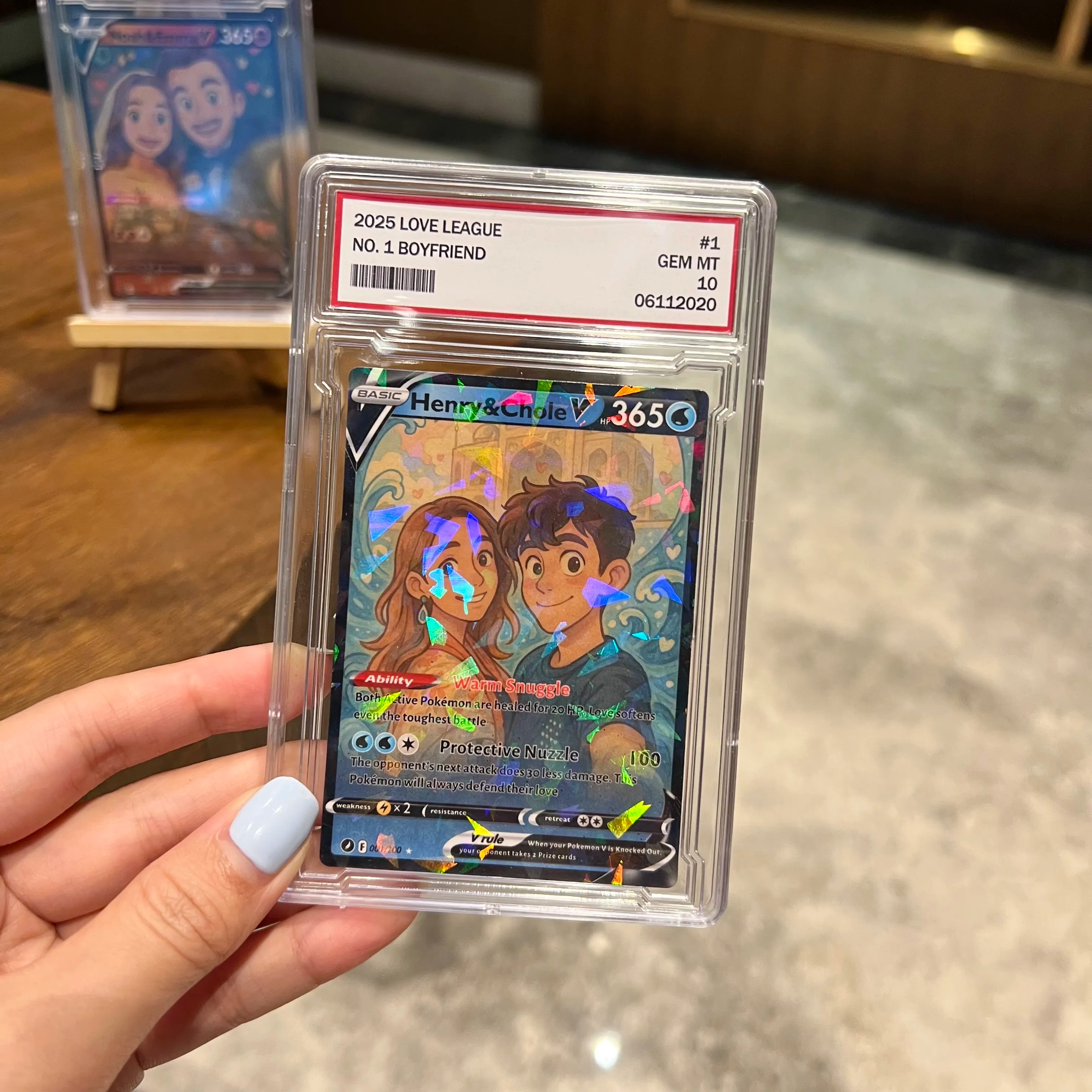 Custom Anime PokeLove 8 Types V Card For Couples