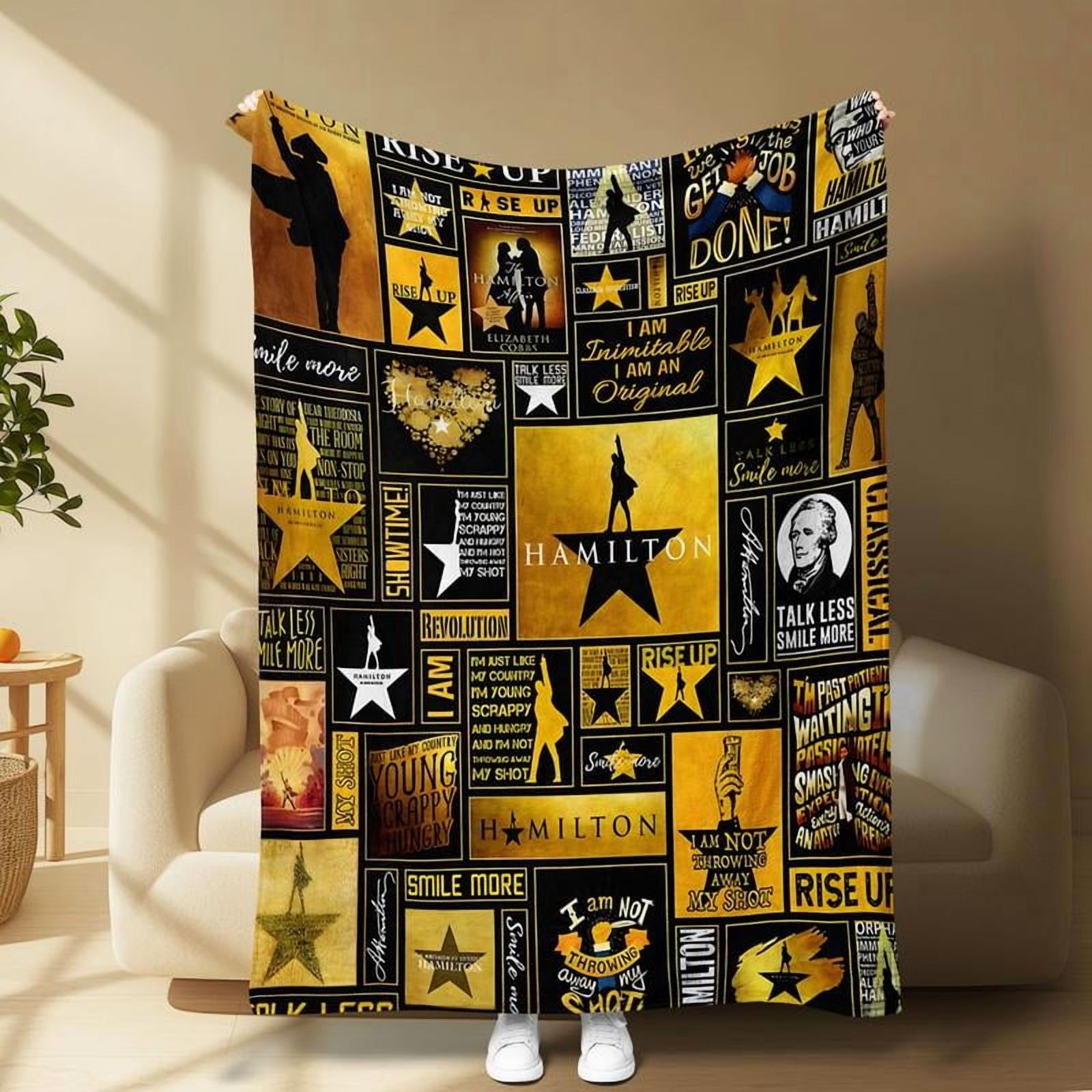 Hamilton Musical Fan Soft Flannel Blanket