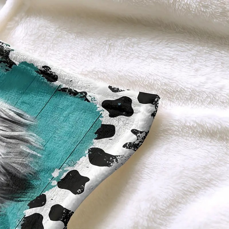 Cow Print Flannel Blanket