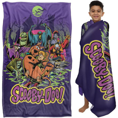 Scooby Doo Spooky Poster Scene Blanket
