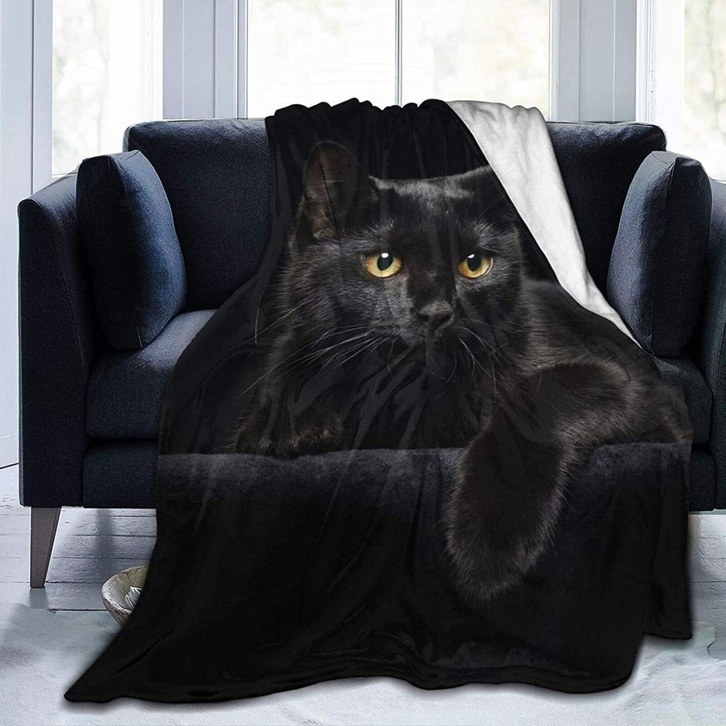 Black Cat Cuddly Blanket