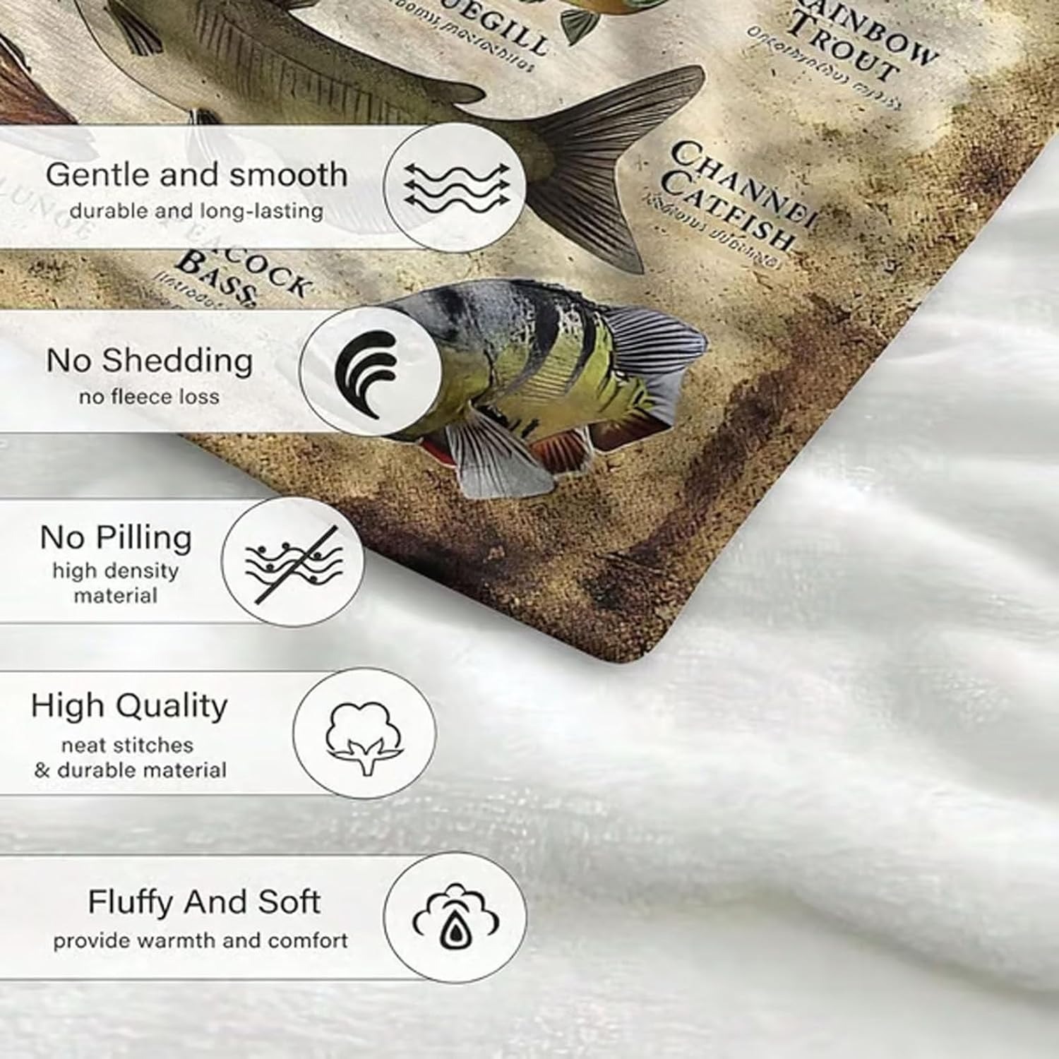 Sports Fish of North America Blanket