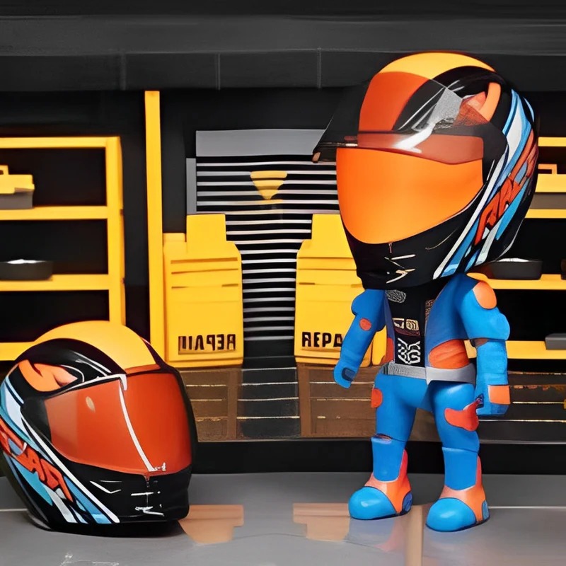 Motorcycle Helmet Decoration Accessory – Spinning Ornament, Easy Install