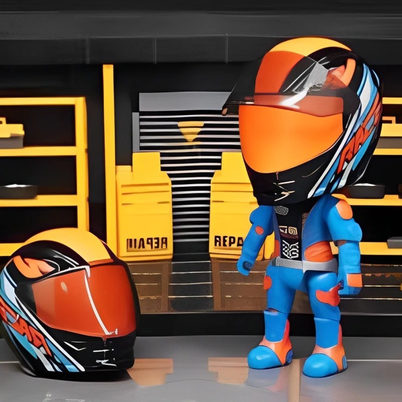 Motorcycle Helmet Decoration Accessory – Spinning Ornament, Easy Install