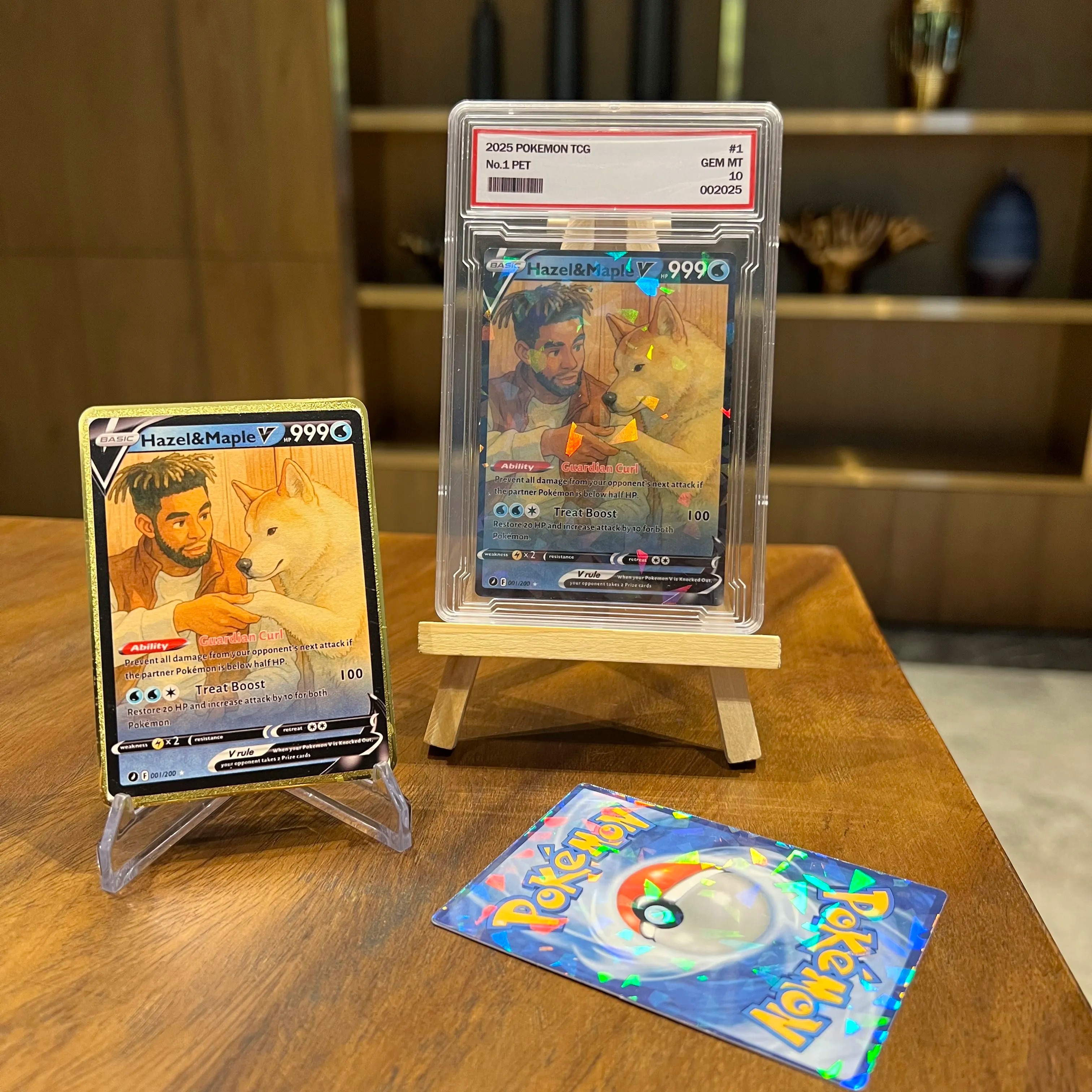 Custom Anime Pet & You Team V Card Pokecard For Pet Lovers