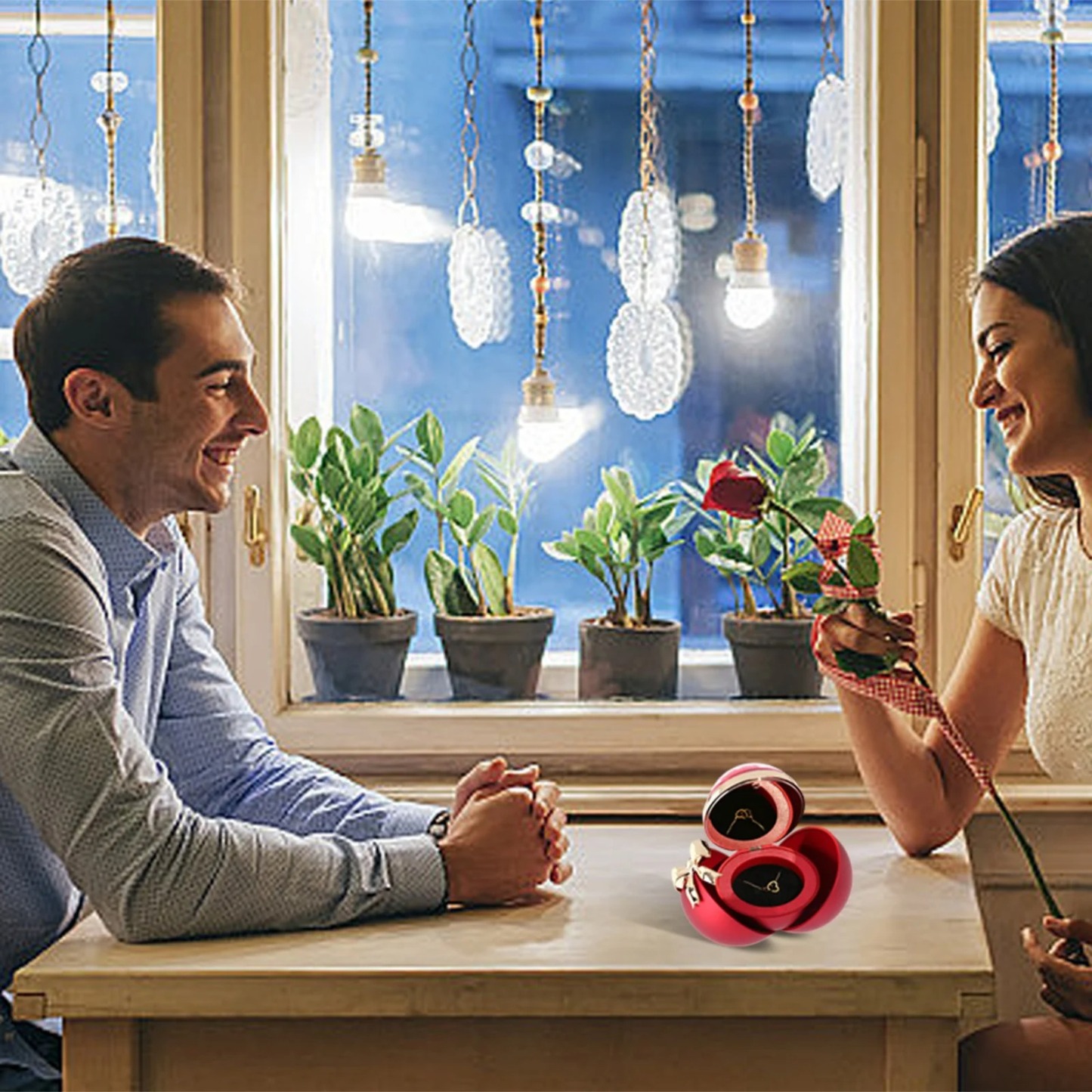 Spherical Butterflies Magnetic Jewelry Flower Box