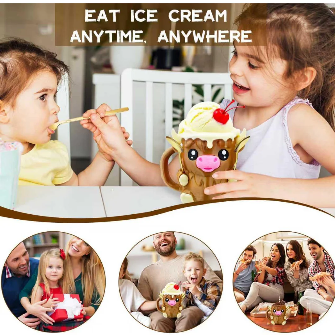Highland Cow Ice Cream Mug Holder