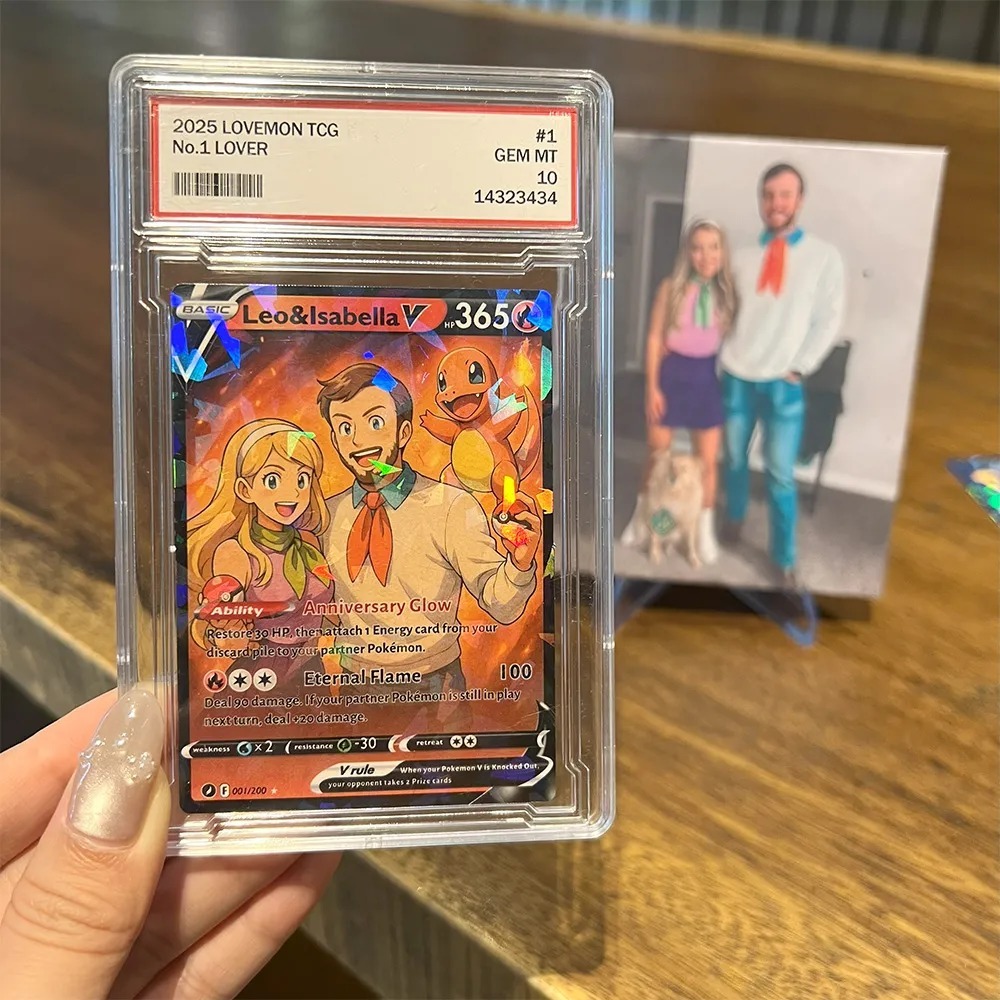 Custom Anime Pokecard V Card For Couples with Poke Character