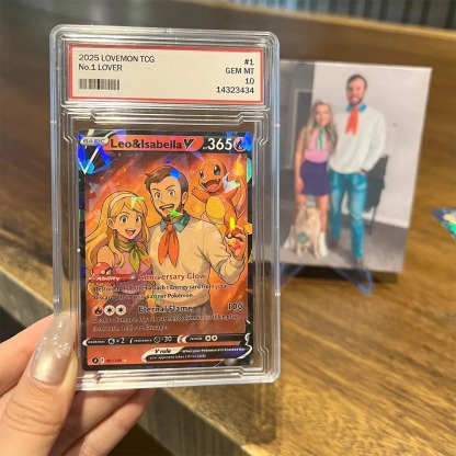 Custom Anime Pokecard V Card For Couples with Poke Character