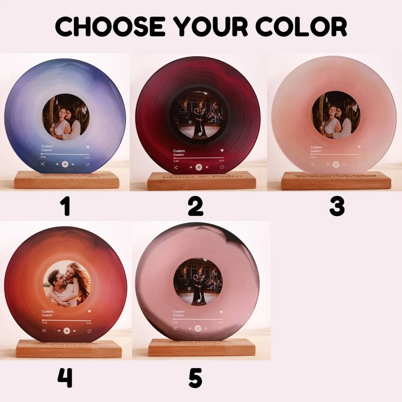 Personalized Record with Photo - Acrylic Song Plaque