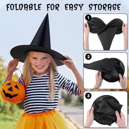 6 PCS Hanging Witch Hat Decor Halloween Party Kit