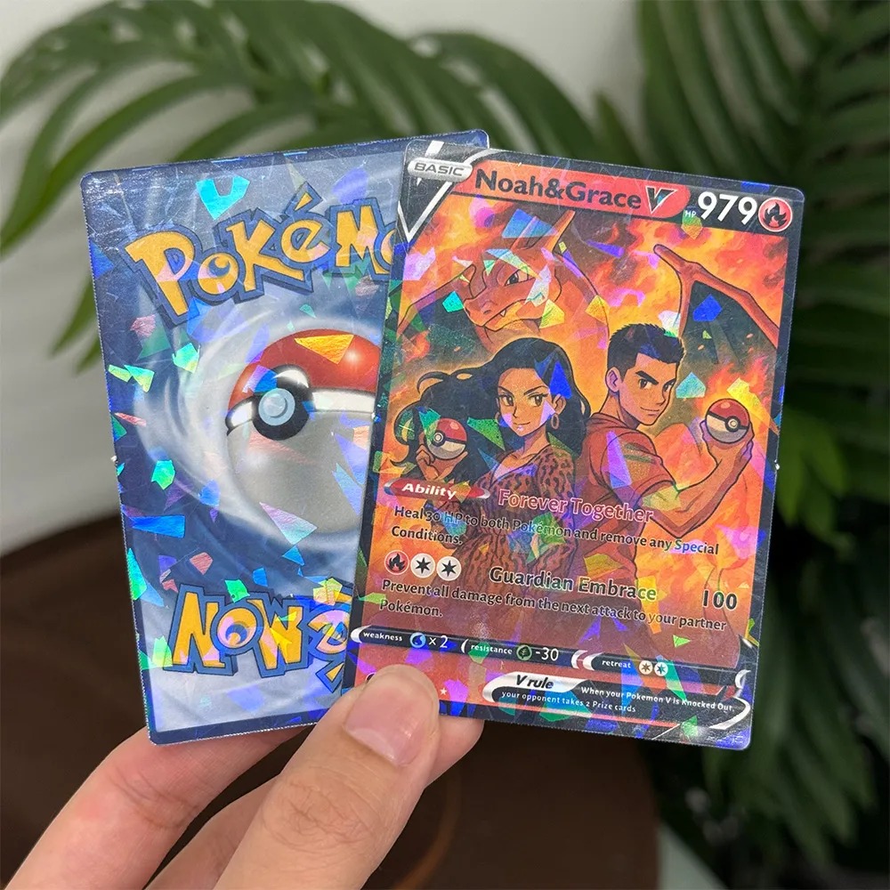 Custom Anime Pokecard V Card For Couples with Poke Character