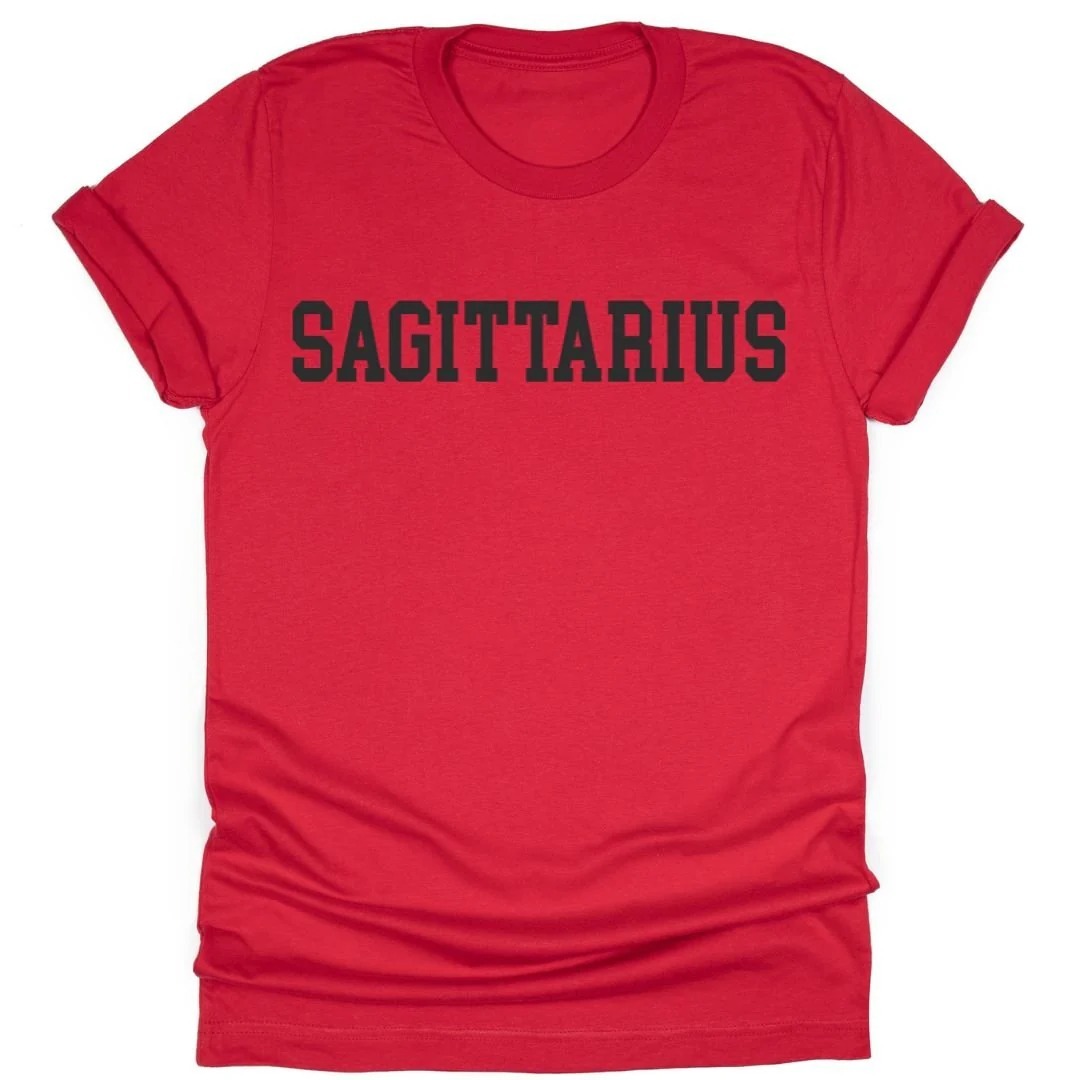 Twelve Zodiac Signs Simple Print T-shirt