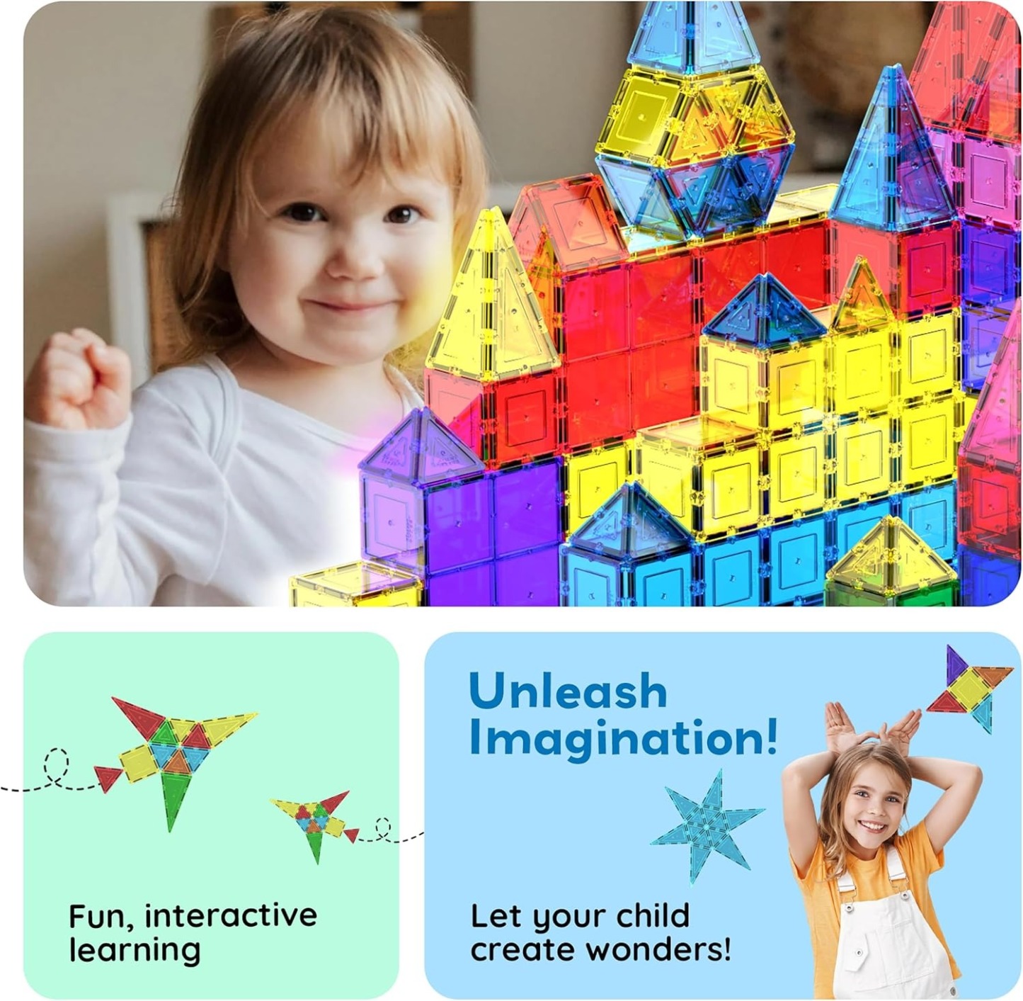 Magnetic Building Tiles – Creative 3D Construction Set