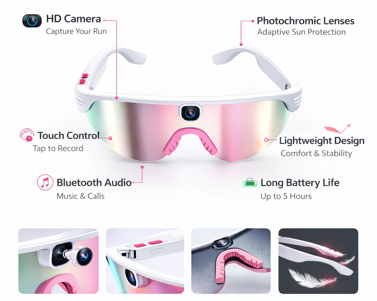 AI Camera Glasses – Capture Life, Hands-Free 📸