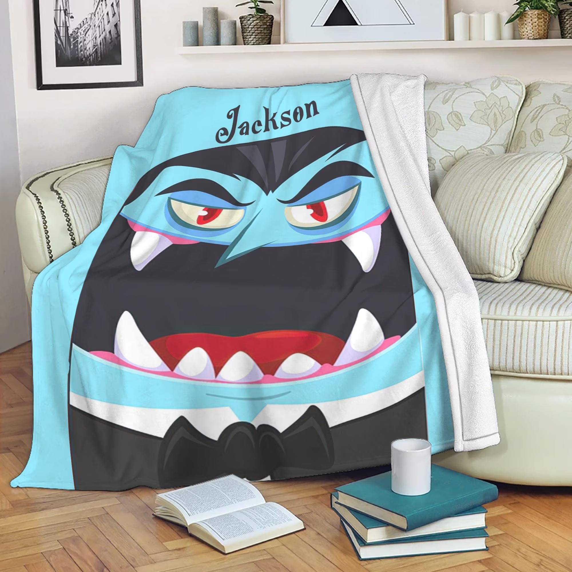 Personalized Halloween Monster Blanket