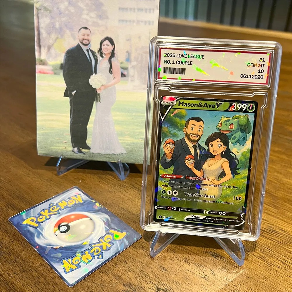Custom Anime Pokecard V Card For Couples with Poke Character