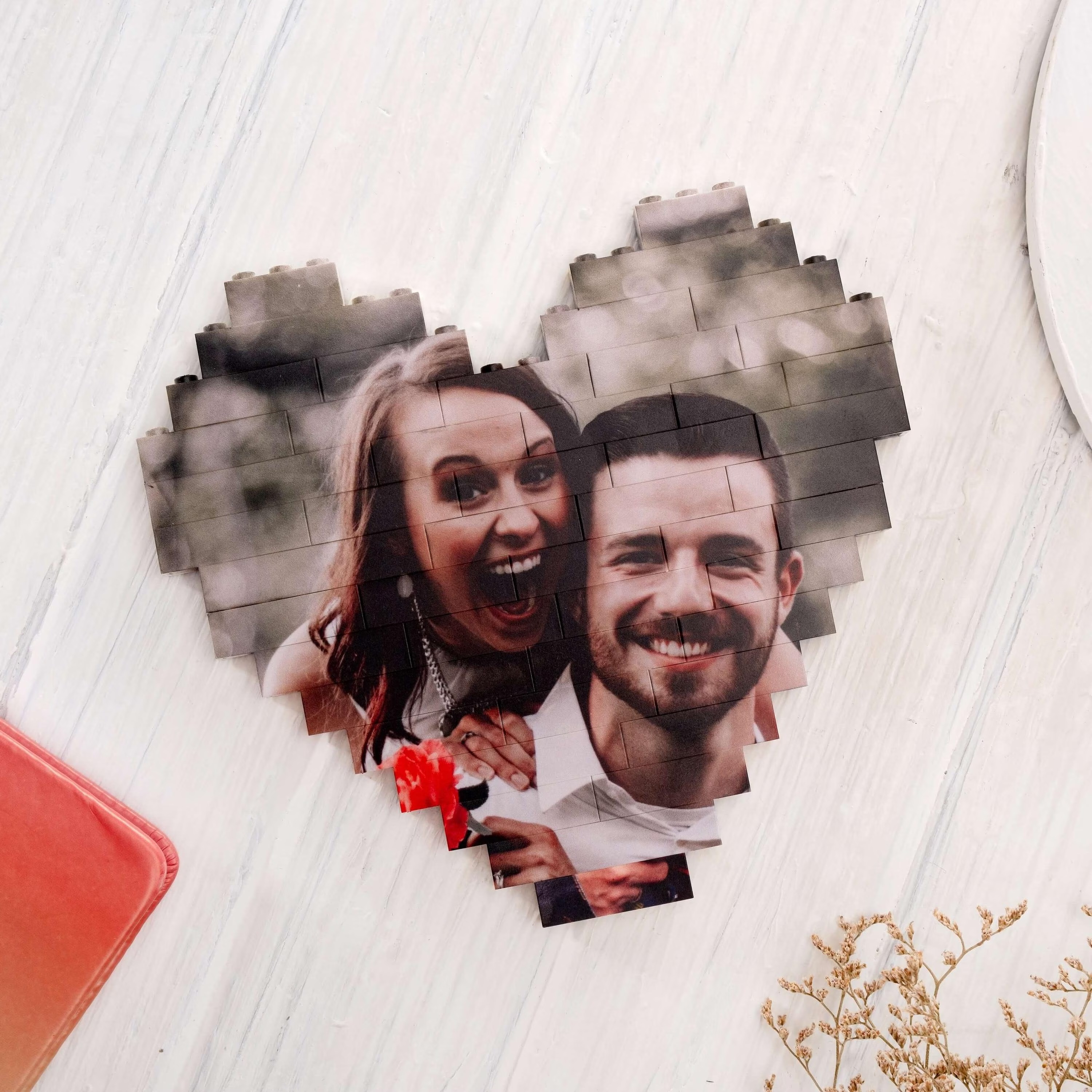 Personalized Heart-Shaped Picture Building Block