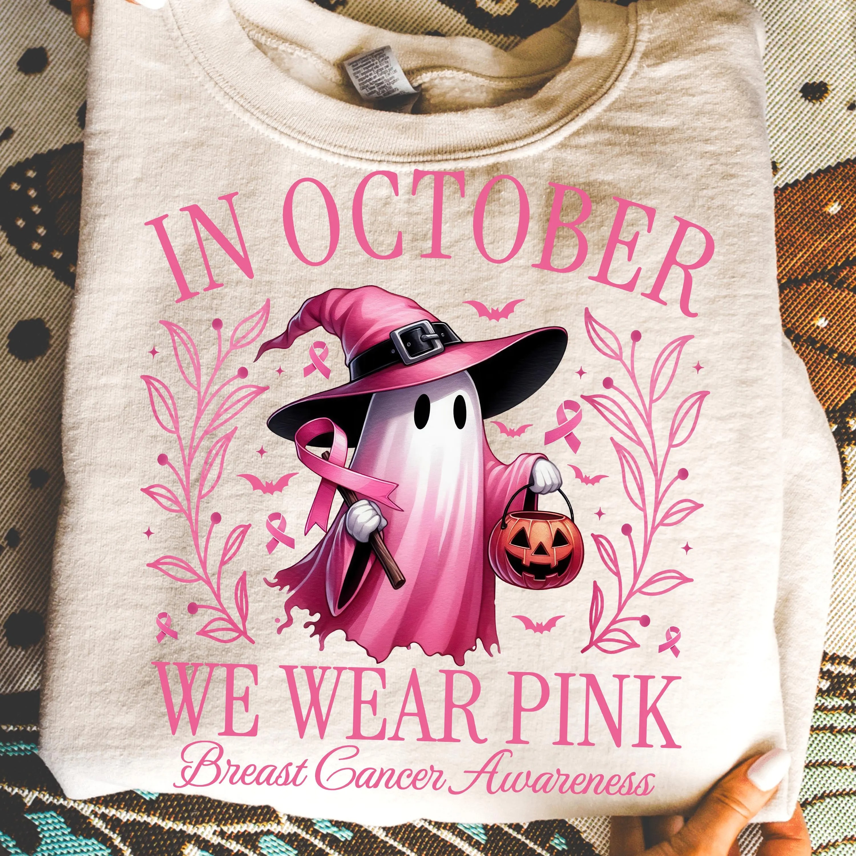 In October We Wear Pink Sweatshirt