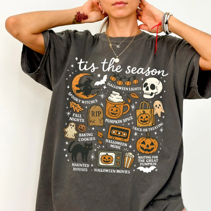 Tis The Season Halloween Shirt - Trendy Spooky Graphic Tee