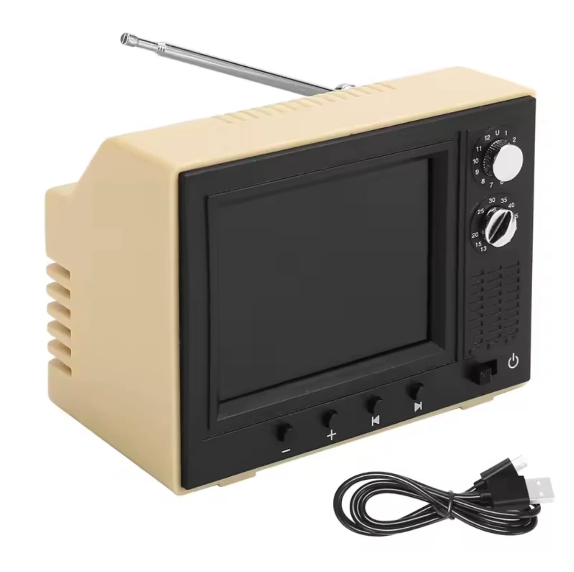 Mini Playable Dollhouse TV – 1:12 Scale Real Video Display Mini Television