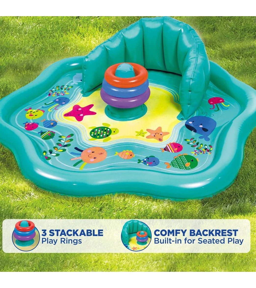 🐳 Baby Splash Play Mat with Canopy | Safe & Fun First Water Experience