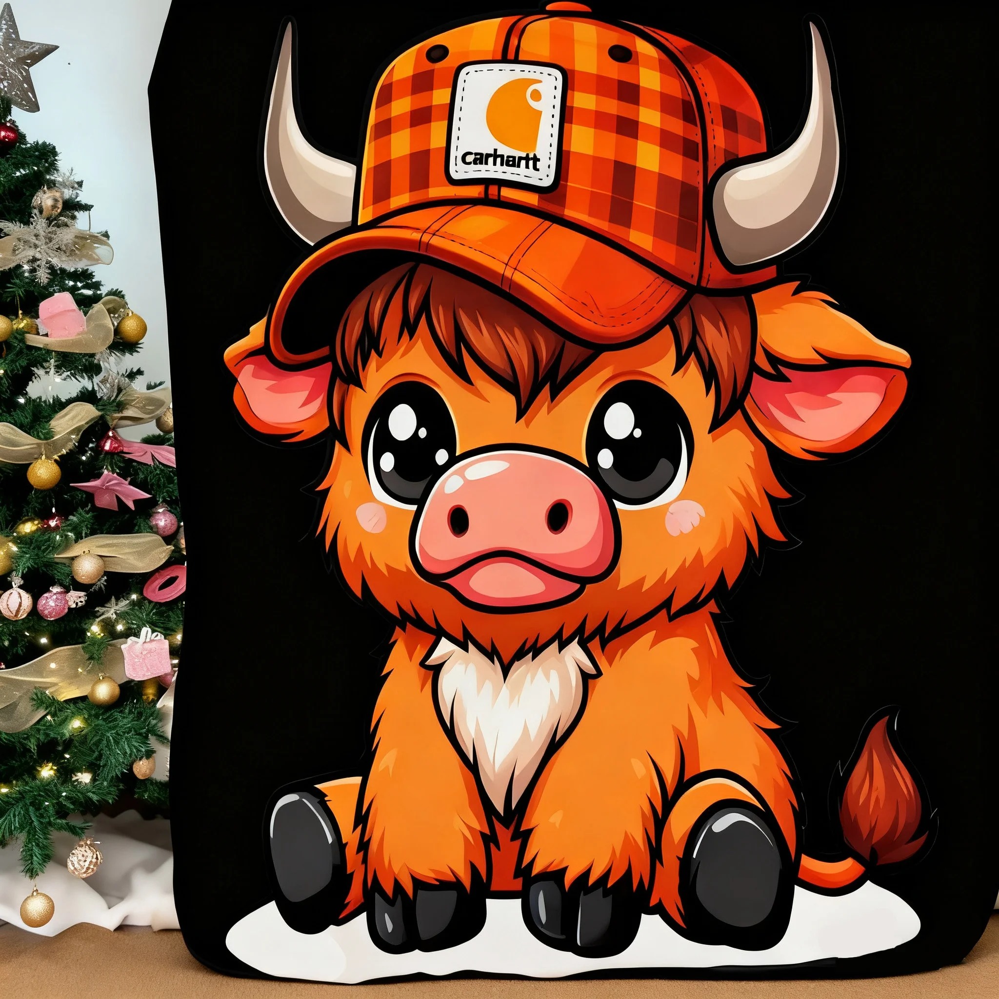 Cute Highland Cow Pattern Blanket