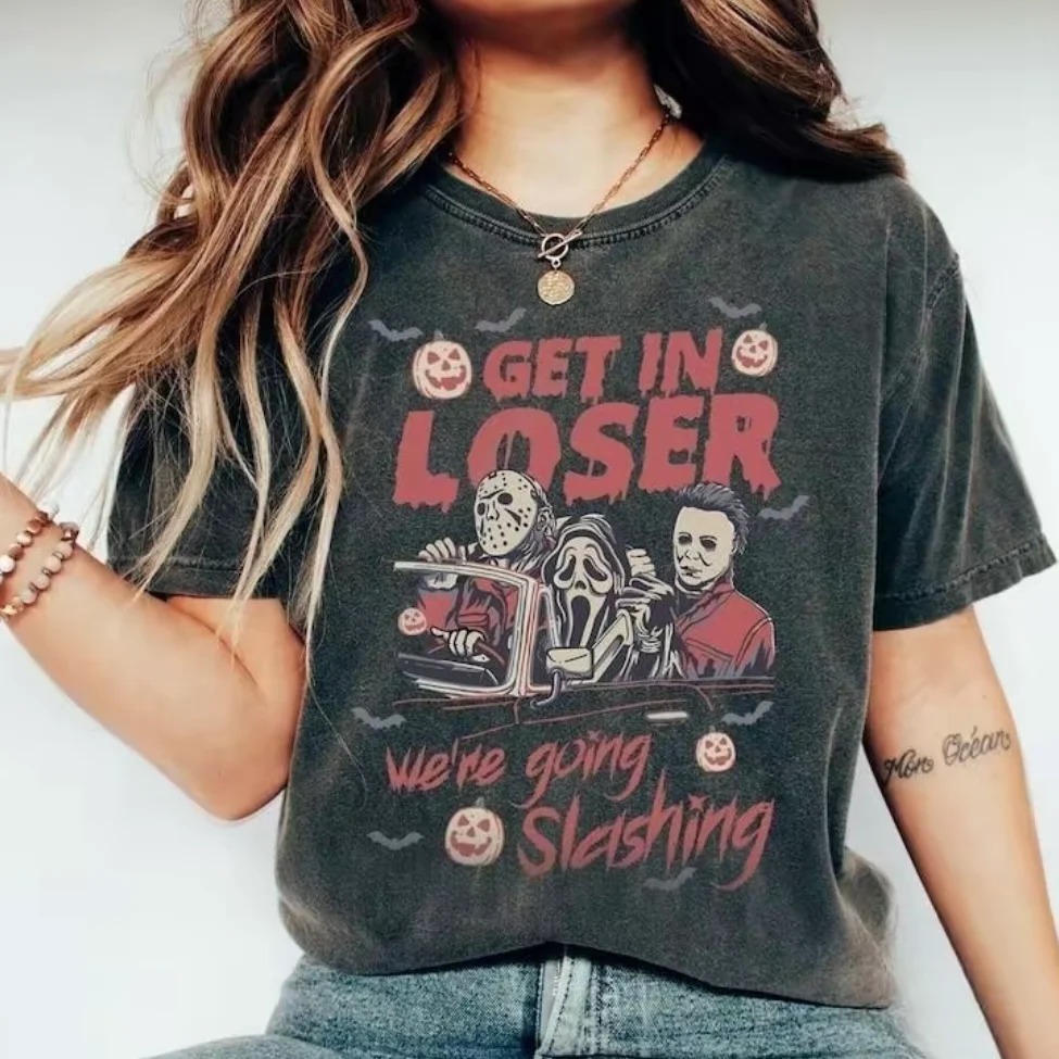 Halloween Get In Loser We‘re Going Slashing T-Shirt