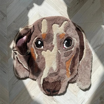 CUSTOM PET RUG - Tufted Rug - Personalised Pet Dog Portrait Rug