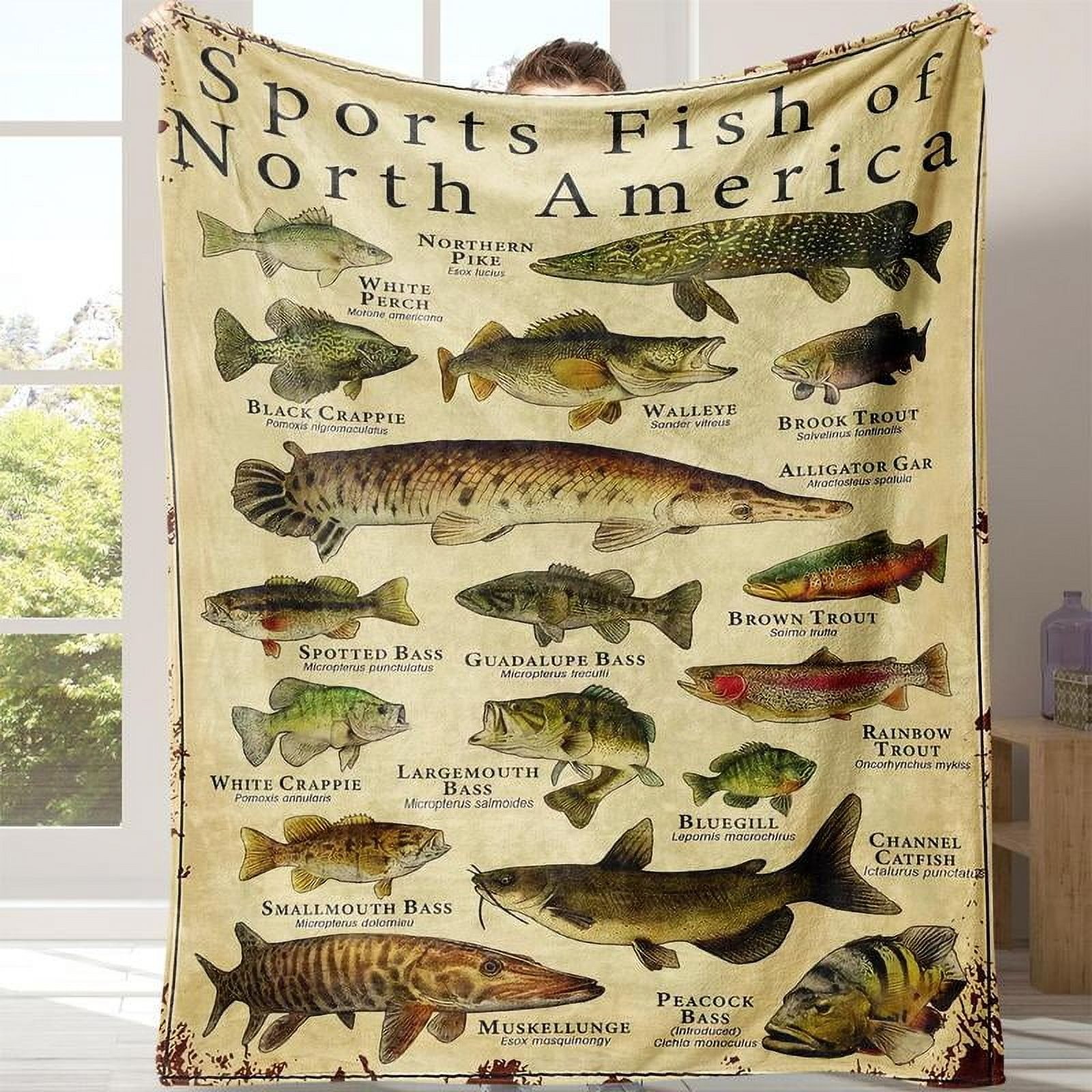 Sports Fish of North America Blanket