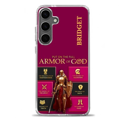 Put On The Full Armor Of God | Personalized Clear Silicone Phone Case